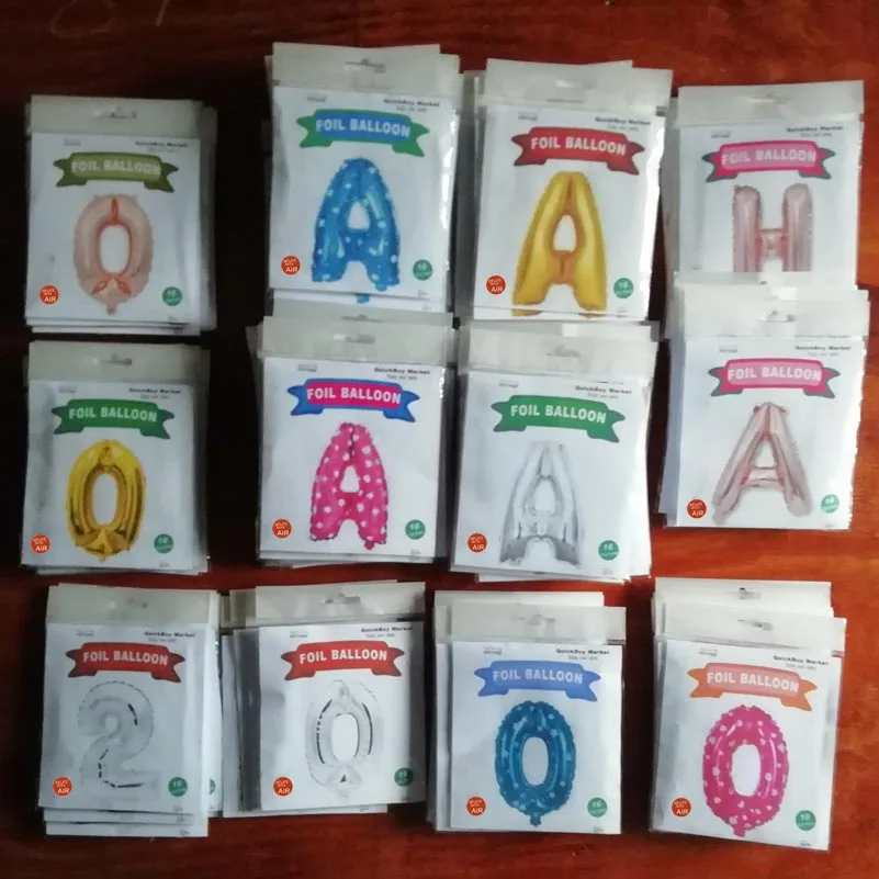 16inch alphabet number foil balloon single packed -7
