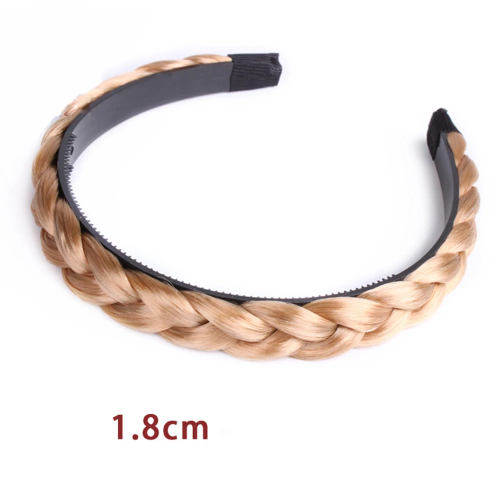 designer hair clips New Hair Accessories Simulation Synthetic Hair Plaited Headband Elastic Hair Band Double Braided Headwear Hair scrunchy Headband alice headband Hair Accessories