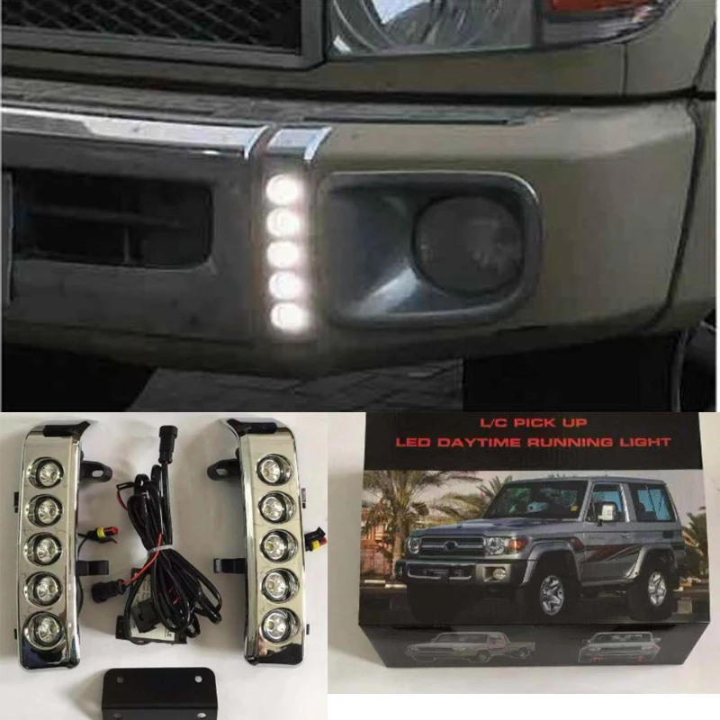 

Car Front Bumper LED Lamp Daytime Running Light For Toyota VDJ 70 Series Land Cruiser 76 LC70 LC71 LC76 LC77 LC79 Accessories