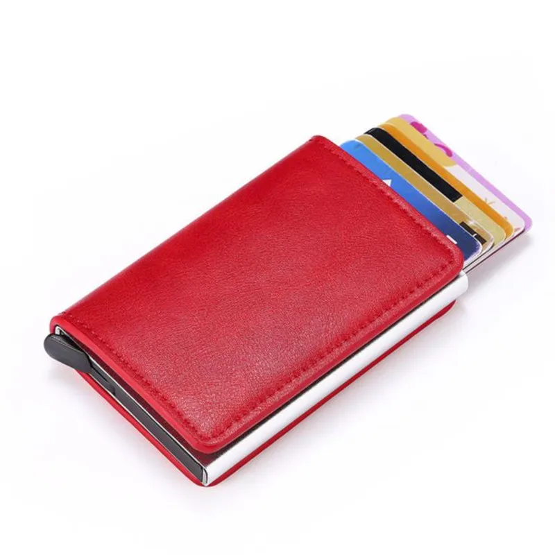 

Self-Ejecting Aluminum Credit Card Case Wallet Anti-Theft Card Case Business Anti-Magnetic Multi-Holders Hasp Mini Purse Bolsa
