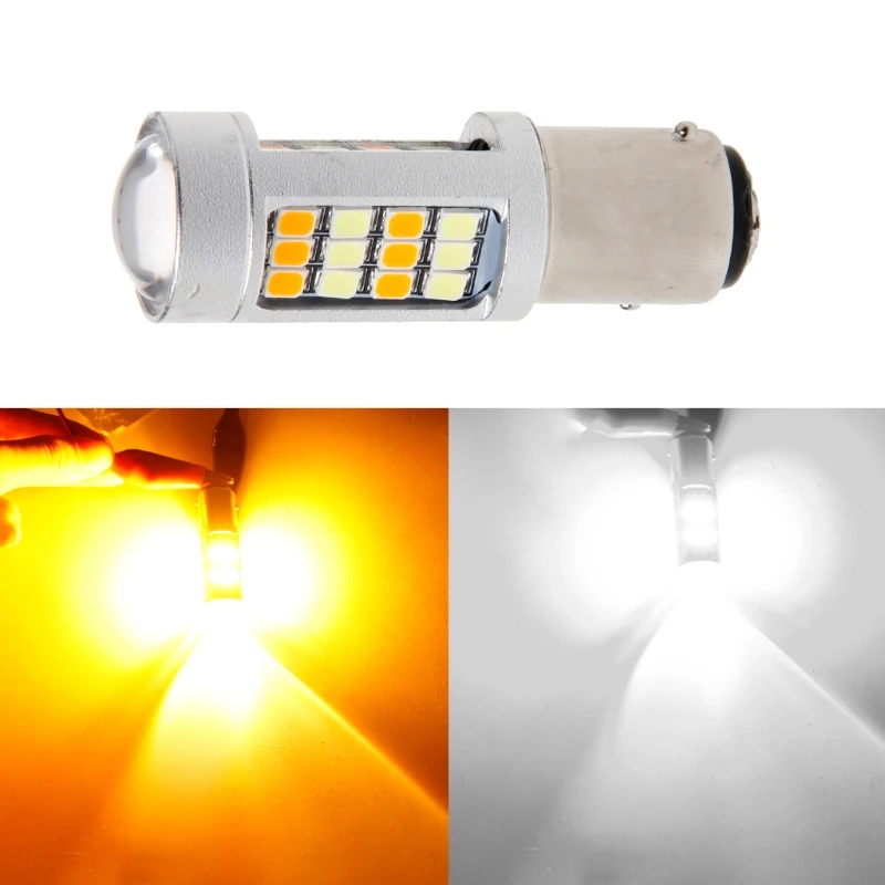 

1157 BAY15D Super Bright White/Amber Switchback 2835 42 LED Light Turn Signal parking lights(DRL) front turn signal lights