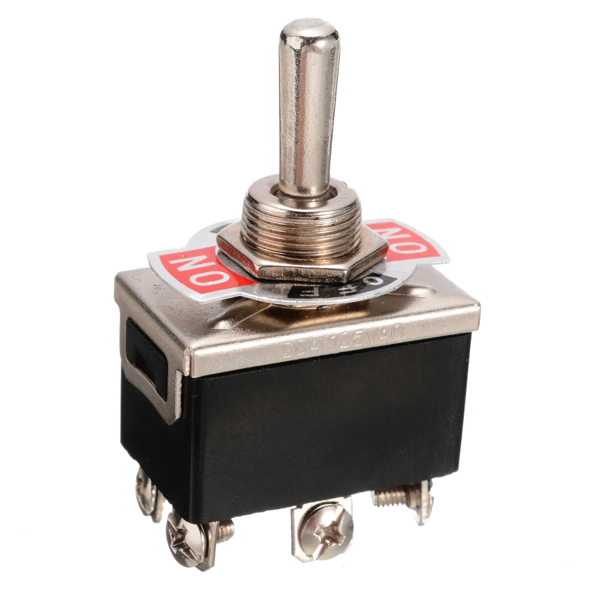 

1pc DPDT Electrical Switch 3-position Heavy Duty 15A 250V ON/OFF/ON Switching Method Toggle Switch Waterproof Boot