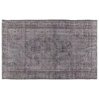 

Handmade Gray Vintage Overdyed Turkish Area Rug 180x297 Cm-5'11''X9'9''