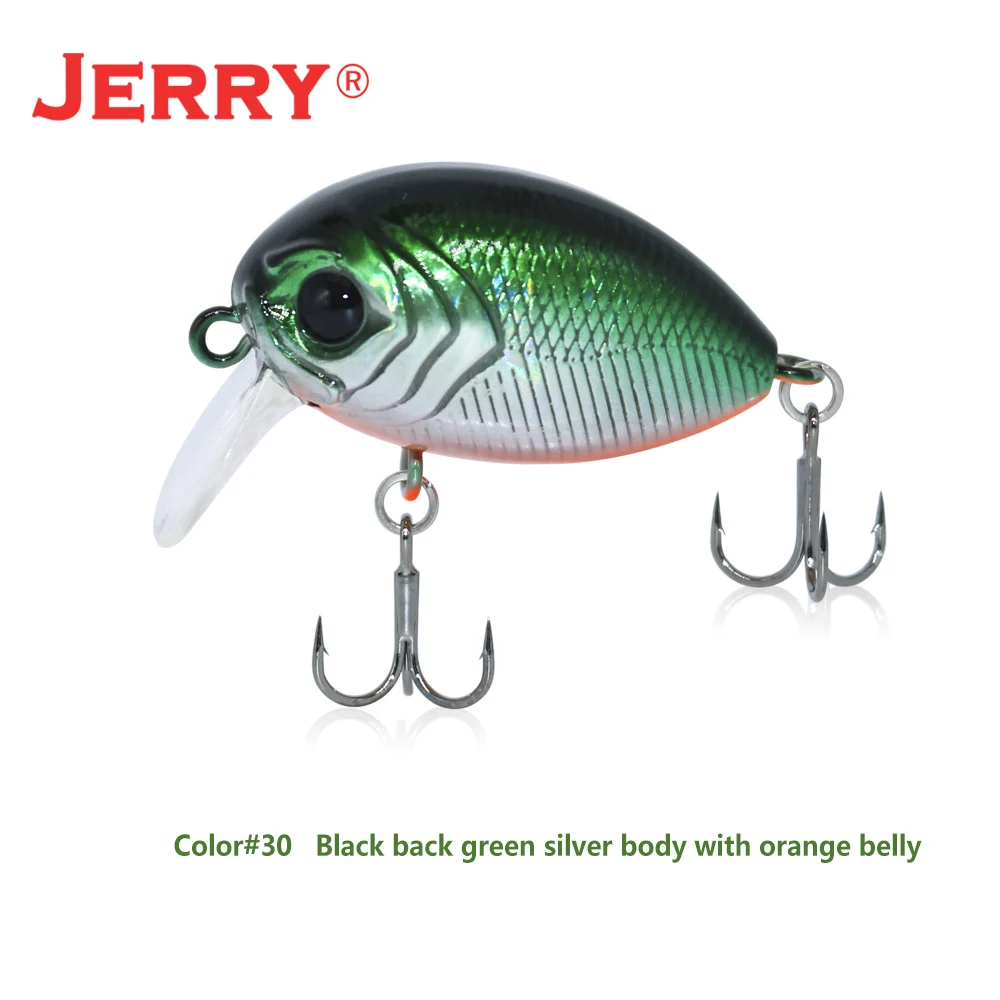 Jerry 1 шт. 32 мм сверхлегкие рыболовные приманки микро приманка воблер форель рыболовные приманки кренкбейт жесткая наживка пресноводная наживка - Цвет: green silver
