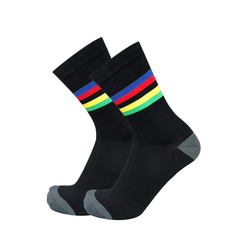 Cycling Socks Men Women Champion Stripes Sports Breathable Compression