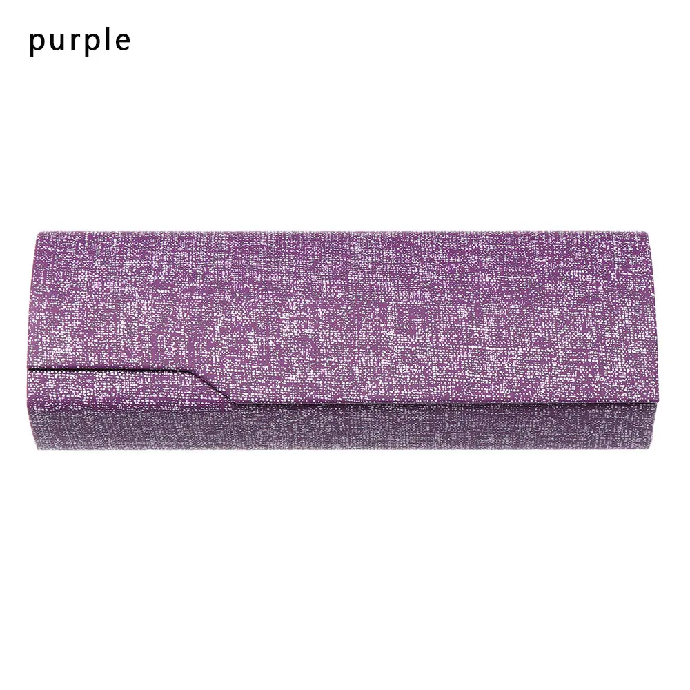 purple Горячий магнит зрелище чехол держатель для солнцезащитных очков Водонепроницаемый сильные очки коробка Портативный Блестящий Футляр для очков в стиле унисекс очки протектор - Цвет: purple