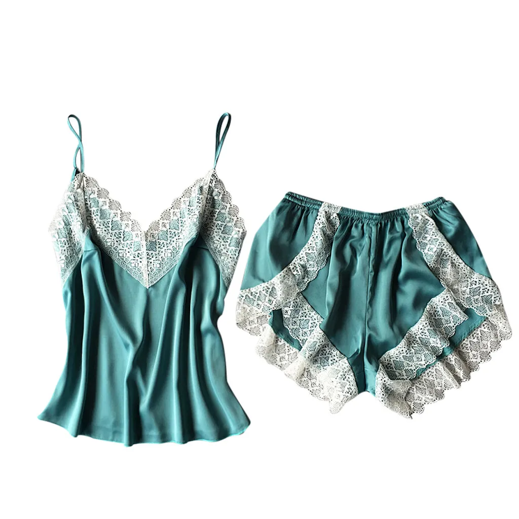 Light blue JAYCOSIN ночная рубашка, одежда для сна, новинка, горячая Распродажа, весеннее белье, 2 шт., женская сексуальная ночная рубашка, ночная рубашка, одежда для сна, комплект нижнего белья 1126 - Цвет: Light blue