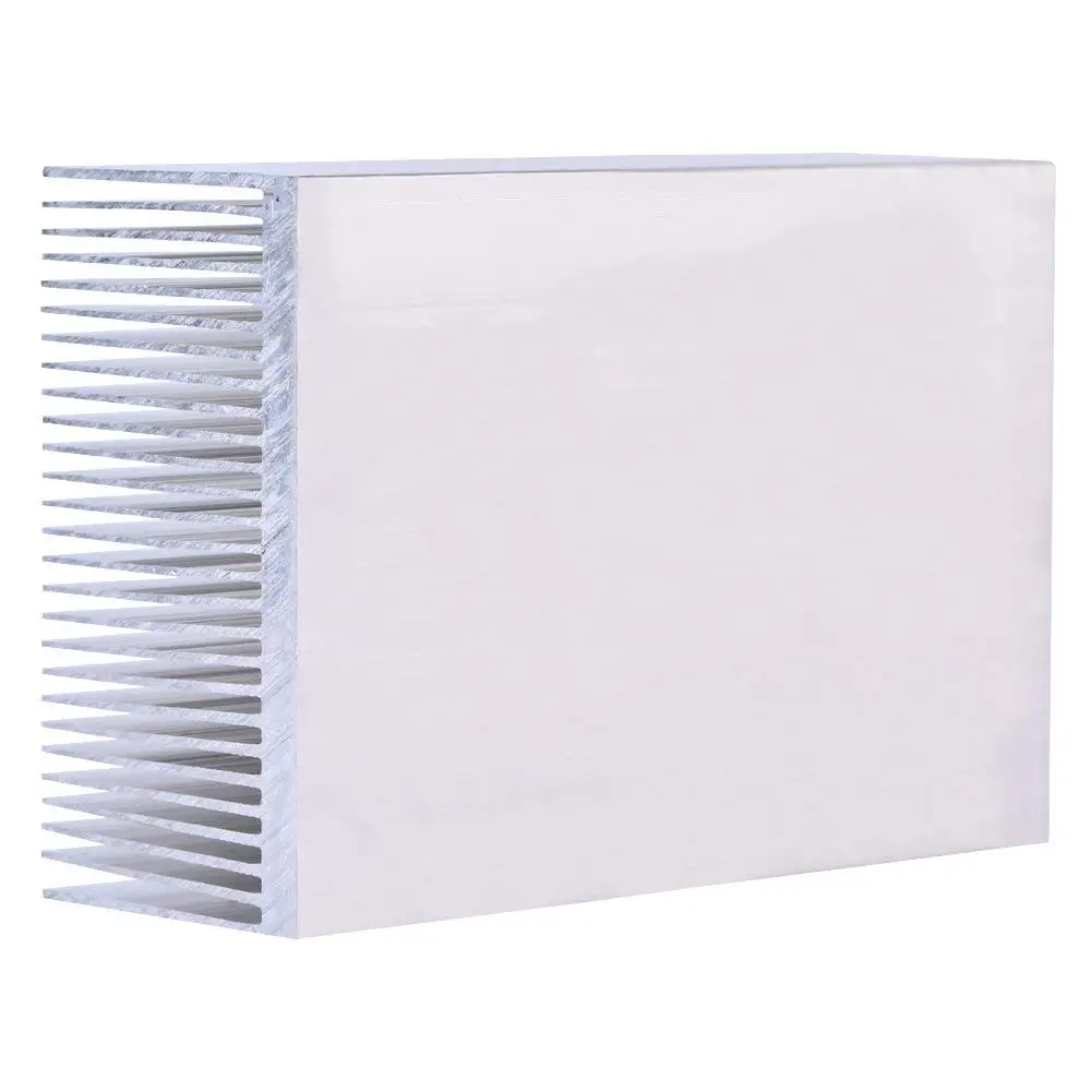 Алюминиевый радиатор радиатора охлаждающий вентилятор 200x69x37 мм Серебряный тон