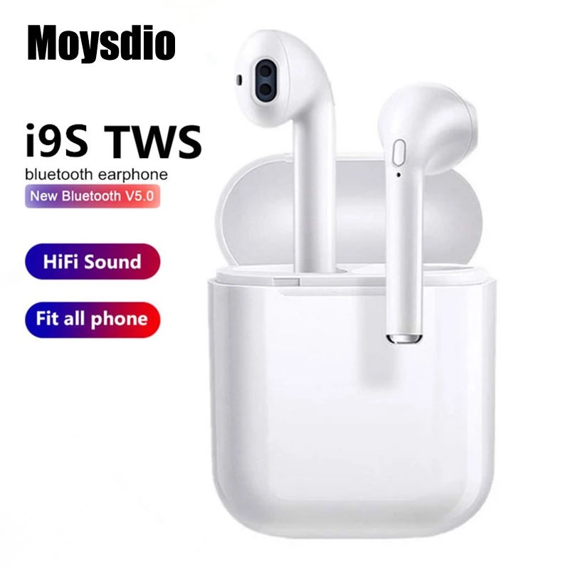 I9s TWS Bluetooth наушники 5,0 в ухо мини беспроводные гарнитуры бас стерео наушники с микрофоном для iPhone Android Xiaomi все телефоны