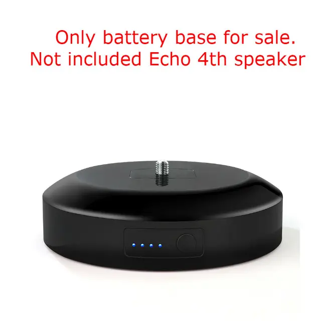 Battery Base for Echo 4th Gen 7800Mah Portable Wireless Charger Power Bank for Amzon Alexa Echo 4th Gen Holder Mount Stand 7800mAh Black