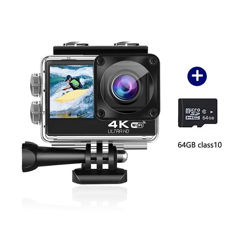 action camera brands H11 Action Camera 4K 60FPS 20MP 2.0 Touch LCD EIS Dual Screen WiFi Waterproof Remote Control 4X Zoom Helmet Sports Came action camera as webcam Action Cameras