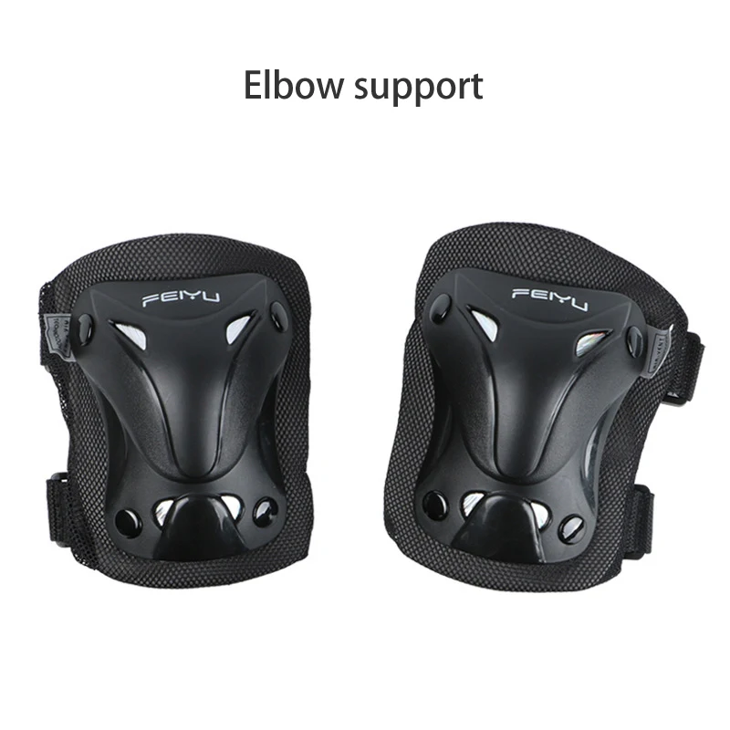 6pcs Child Skating Protector Elbow Knee Pads Hand Guard Black Skateboard Protective Gear Set for Kids Children Roller Cycling 6pcs Child Skating Protector Elbow Knee Pads Hand Guard Black Skateboard Protective Gear Set for Kids Children Roller Cycling