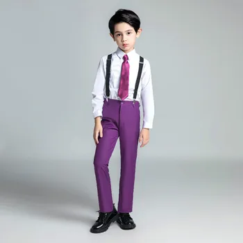 

YuanLu Kids Suit Toddler Suit For Boy Wedding Shirt Formal Suit Boys Multiple Colour Choose Strap