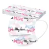 10/50pcs Valentine's Day Disposable Face Mask For Adult Heart Print Masks Sweet Couple Non Woven 3Ply Filter Earloops Mouth Mask 5