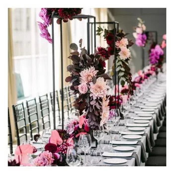 

10pcs/lot New Style Wedding Metal Gold Black Color Flower Stand for Wedding Centerpiece Decoration