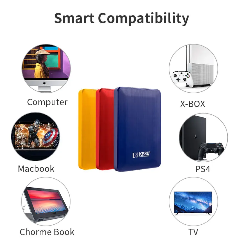 Внешний жесткий диск KESU HDD 2 5 дюйма 320 Гб/500 Гб USB 3 0 внешний для хранения