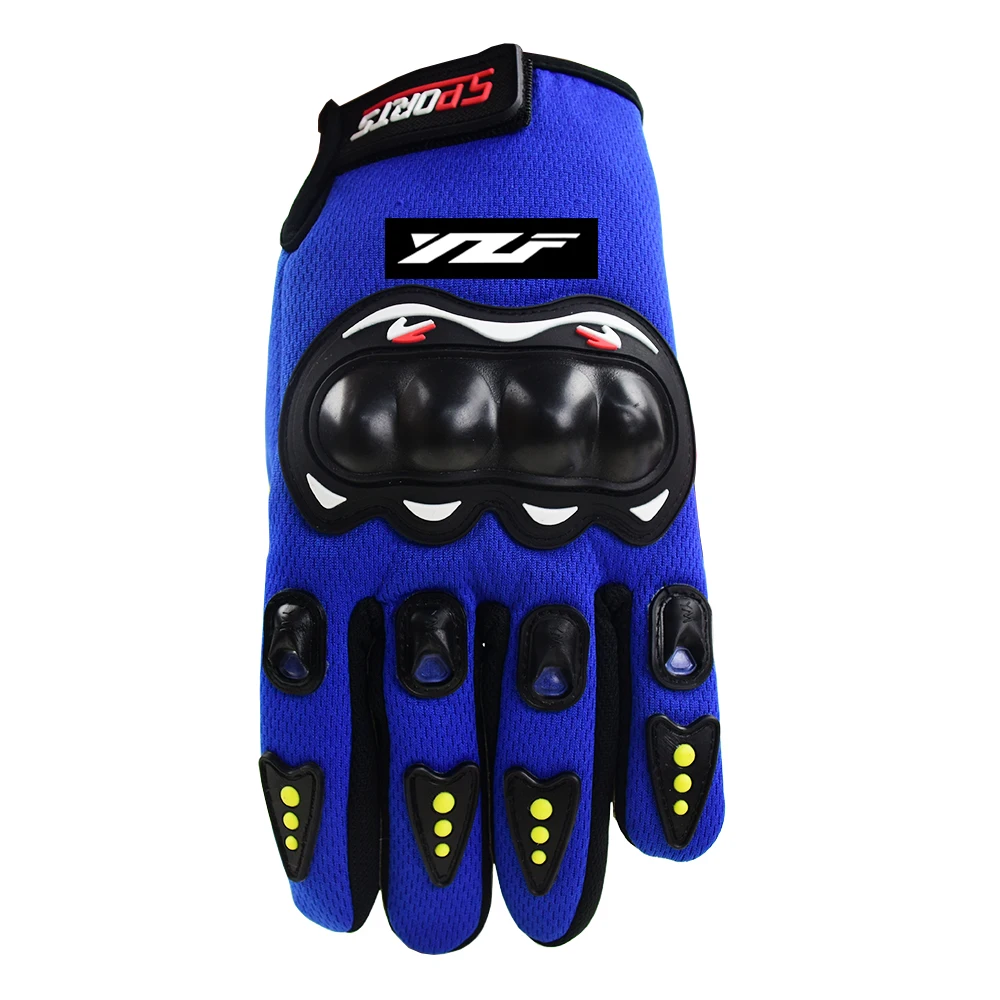 Сенсорный экран перчатки для мотоцикла, полный палец человек Для женщин велосипедные перчатки для YAMAHA yzf r125 r3 125 r6 r1 yzf600r 250 r25 перчатки - Цвет: Blue