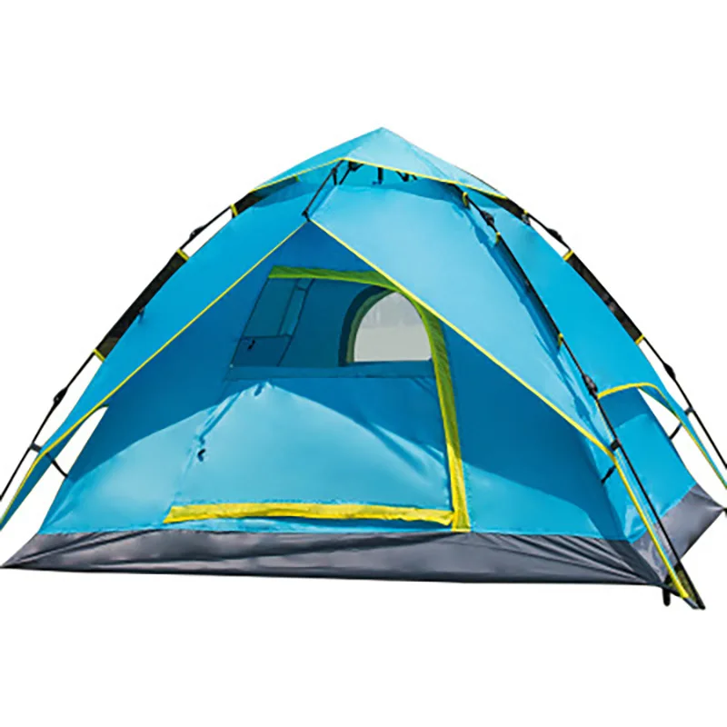 

New Style Double Layer Hole-to Build Self-driving Travel Open Country Easy-to-put-up Tent Cold Camping Folding Outdoor Tent Cust