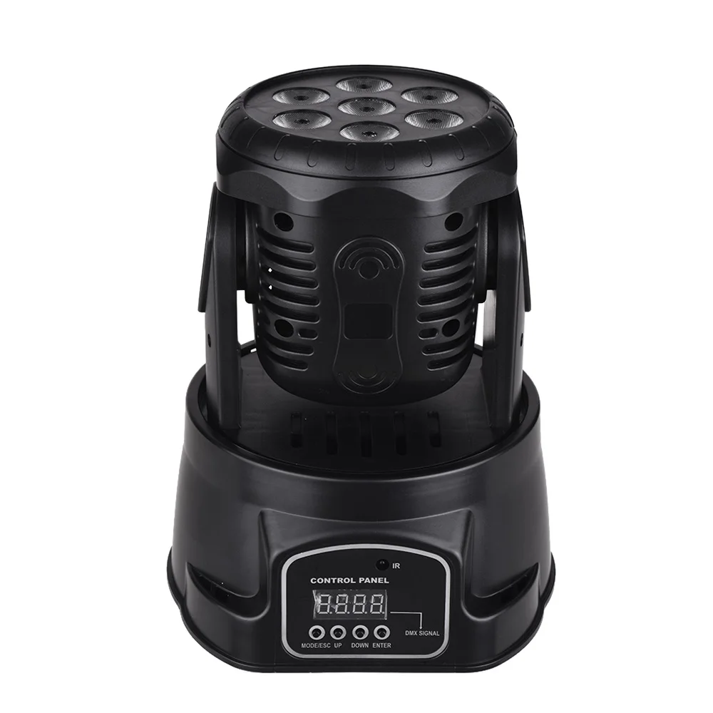 Сценический свет мини движущийся головной свет 7 светодиодов 4 в 1 RGBW DMX512 9/14 каналов с пультом дистанционного управления для KTV клуб бар вечерние DJ шоу