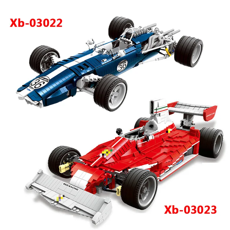 

2454Pcs XINGBAO XB-03022 Charm Blue Sonic Racing Creative Technology Sports Car Assembled Building Blocks Model Gift Toys