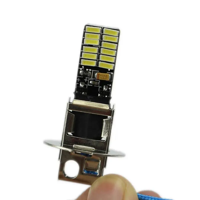 24 SMD 4014 H3 6500K HID Ксеноновые белые светодиодные лампы для противотуманных фар или