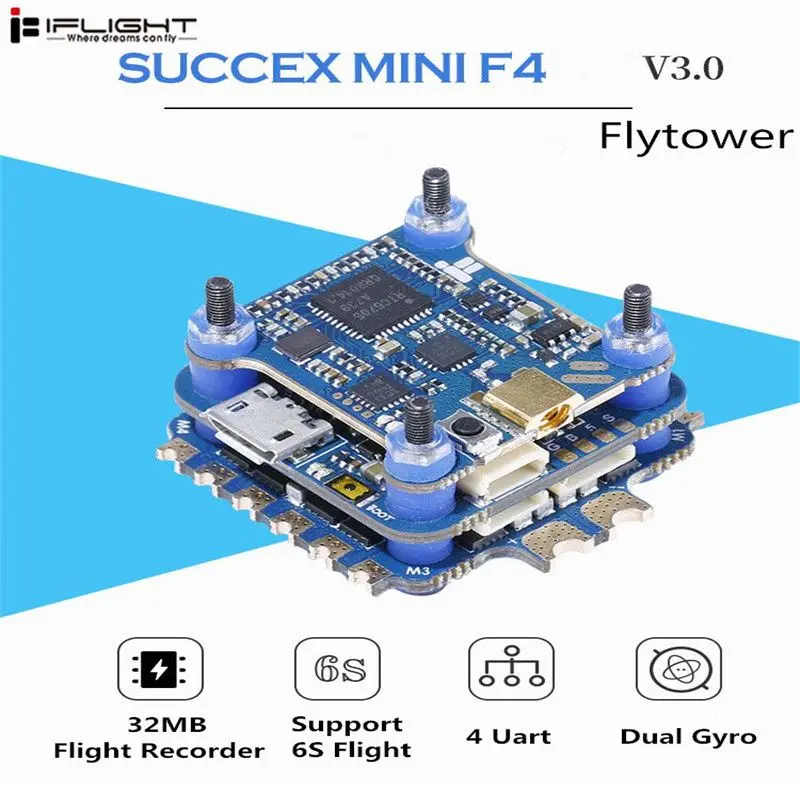 

iFlight SucceX F4 V3 Mini Flight Controller Mini 35A V3.0 2-6S 4 in 1 ESC V3.0 VTX For RC Racing Drone FPV Model Spare Part