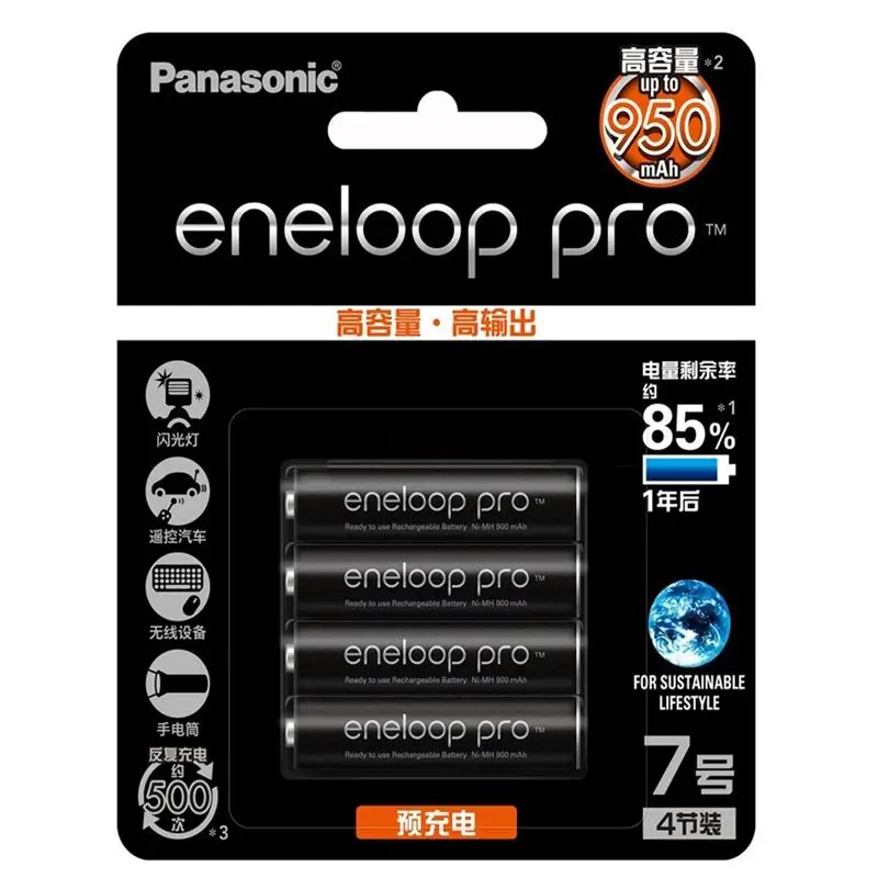 4 шт./лот новый оригинальный аккумулятор Panasonic Pro AAA 950 мАч 1 2 в Ni-MH предварительно