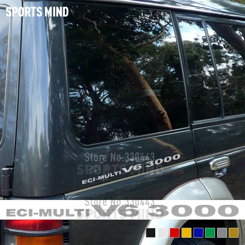 3 пары ECI-multi V6 3000 для Mitsubishi Pajero Sport Shogun Montero Delica аксессуары наклейка на автомобиль-Стайлинг