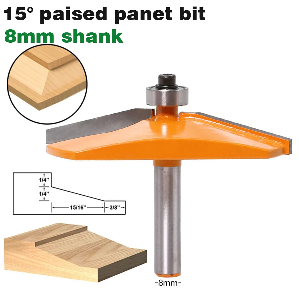 1pc 8mm Shank Ogee Door Raised Panel Router Bit Tungsten Knife Woodworking Tenon Cutter Tools Wholesale Price | Инструменты