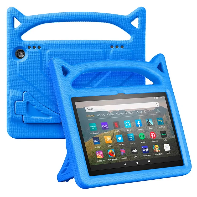 

For Kindle Fire HD 8 2020 Case Kids Tablet Protecter Shell Shockproof EVA Hand-Held Stand Cover