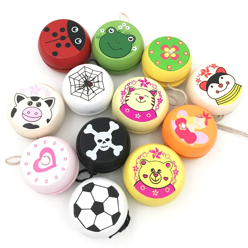 

1Pcs Free Shipping Wooden Yo-yo Wood Personality Creative Building Blocks Children's Toys Personality Sports Yo-yo Ball