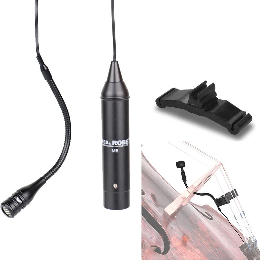 Cardioid Condenser Microphone System Clip on Musical Instruments for Saxophone Trumpet Sax Horn Tuba flute Clarinet piano violin 