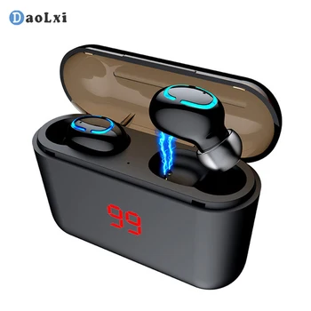

DaoLxi TWS Wireless Bluetooth Earphone 3D Stereo Sport True Wireless Earbuds with Microphone 1500mAh Handsfree Headphones