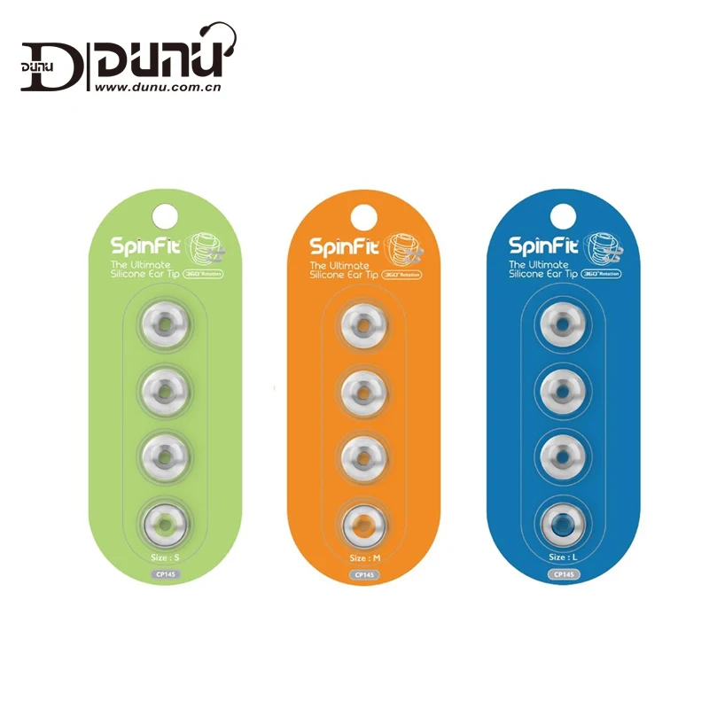 DUNU SpinFit CP145 CP155 s m l запатентованный силиконовый наконечник 360 градусов свободного вращения 4,5 мм для наушников DUNU/JVC
