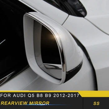 

For Audi Q5 B8 B9 2012-2017 Car Styling Rearview Mirror Cover Protector Trim Frame Sticker Chrome Exterior Accessories