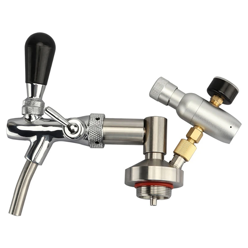 

Set Mini Adjustable Beer Tap Carbon Dioxide Charger Homemade Beers Stainless Steel Barrel Dispenser Bar Tools