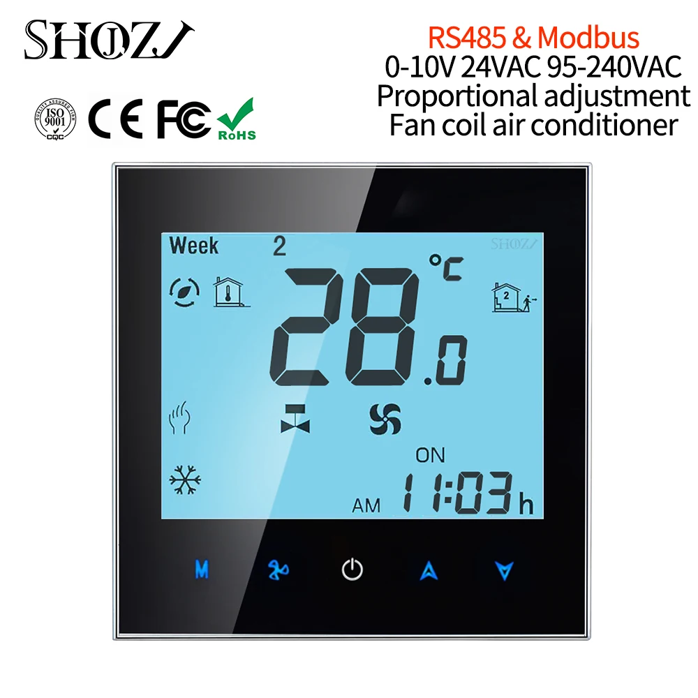 Casa Inteligente ar Condicionado Programável Controlador de Temperatura Inteligente Processo Digital Rs485 Modbus Protocolo Termostato Rtu