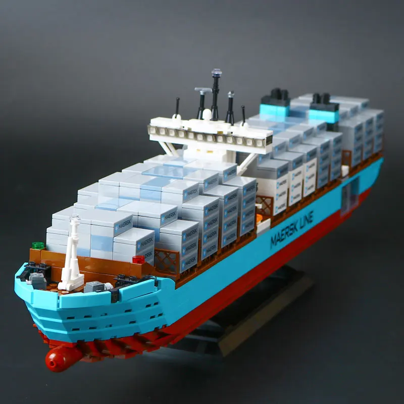 22002 Technic серия Maersk грузовой контейнер корабль набор совместим с 10241 строительные блоки кирпичи модель игрушки для детей