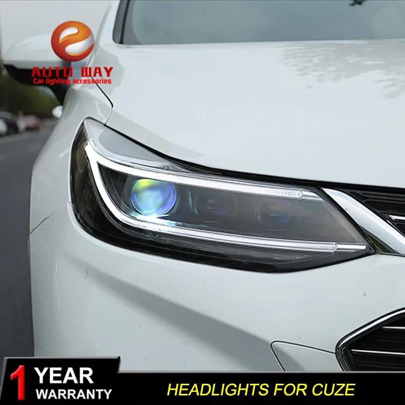 Автомобильный Стайлинг чехол для фар Chevrolet Cruze фары 2018 светодиодные ангельские