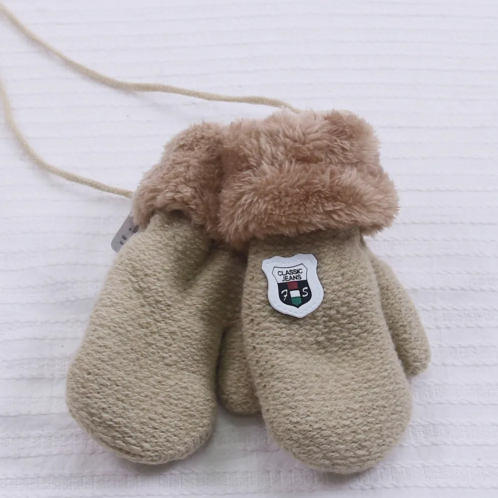 

Boy Girl Cute Cashmere Glove Winter Keep Warm Stretch Knit Mittens thick Plush Faux Fur guantes luvas de inverno 2019 new