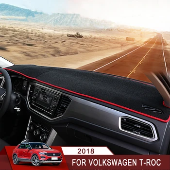 

For Volkswagen VW T-ROC T ROC 2018 Car dashboard Avoid Light Pad Instrument Platform Desk Cover Mat Carpets Trim LHD Accessories