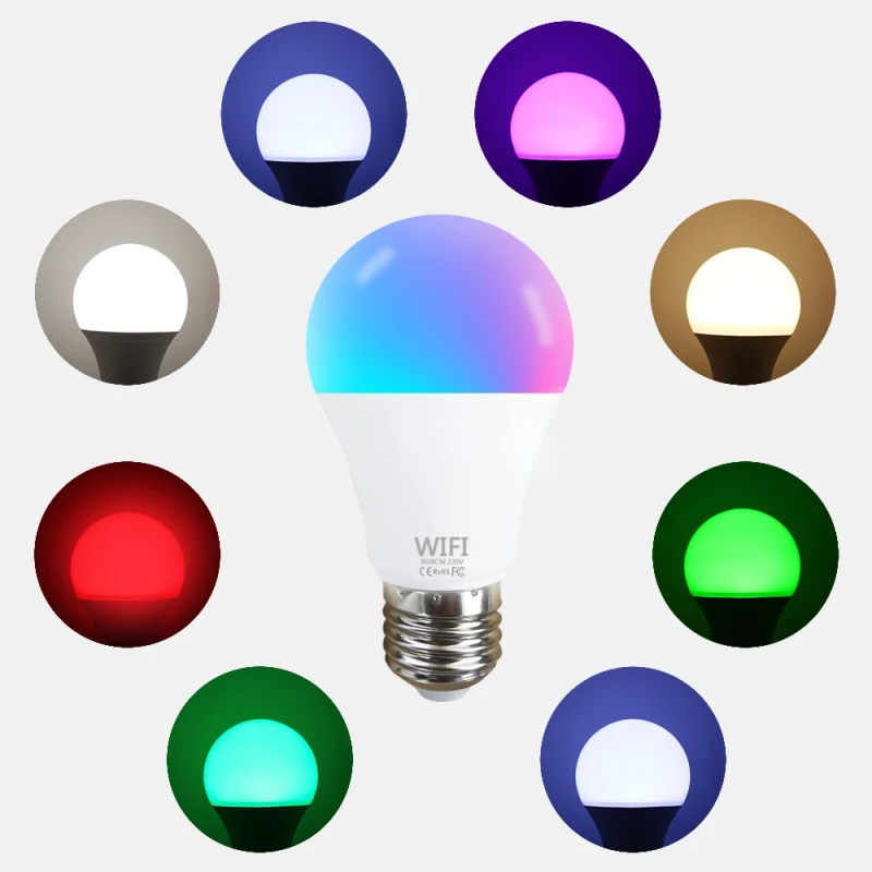 15W WiFi умный Светильник лампы работать с Alexa/GoogleHomeAC220V/110V RGB + CCT затемнения таймер