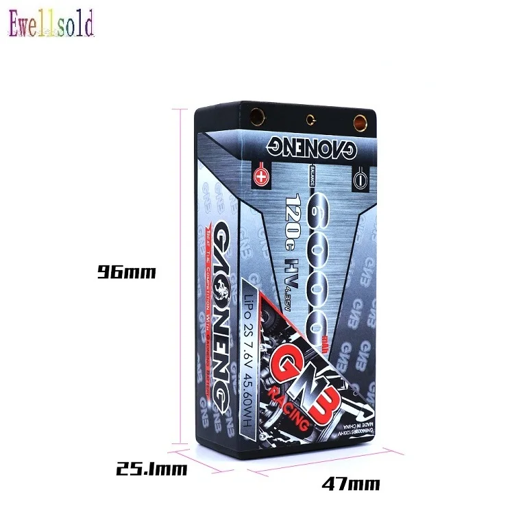 7 6 v 6000 mah 1/10 RC автомобиль B5M 22 RB6 22T SCT гоночный запчасти mAh V 2s HV 120C/240C Hardcase