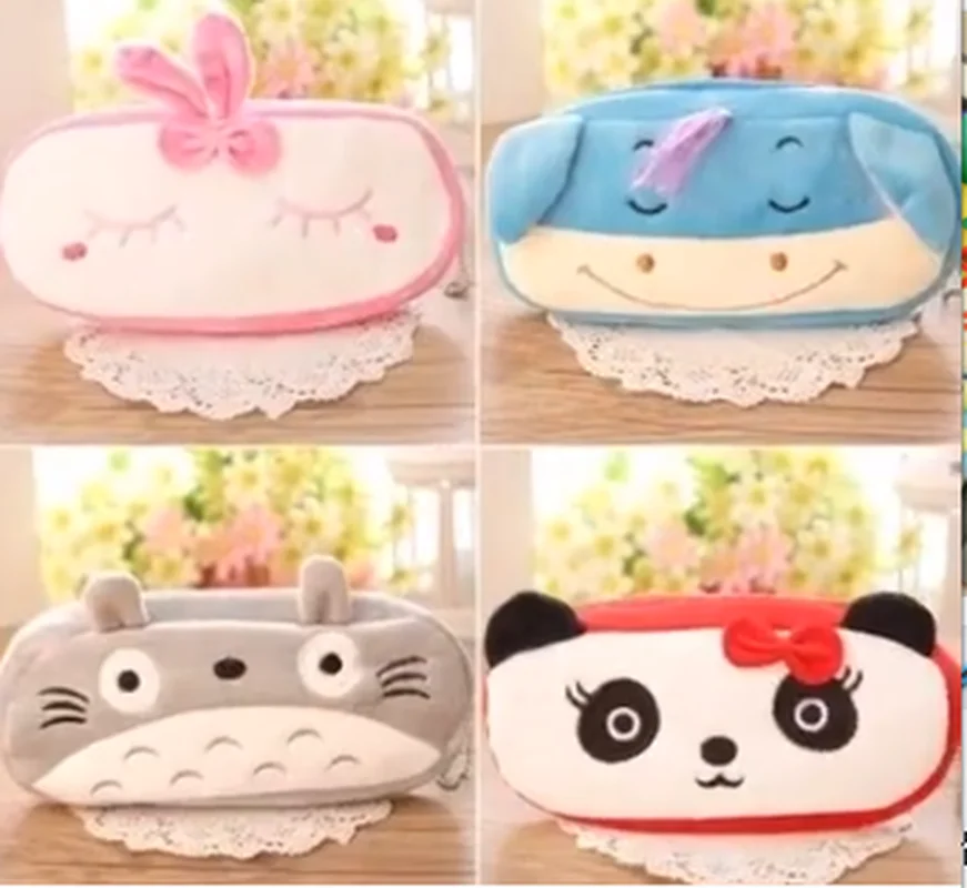 1 шт. милый мультяшный плюшевый чехол карандаш Kawaii школьная детская коробка с