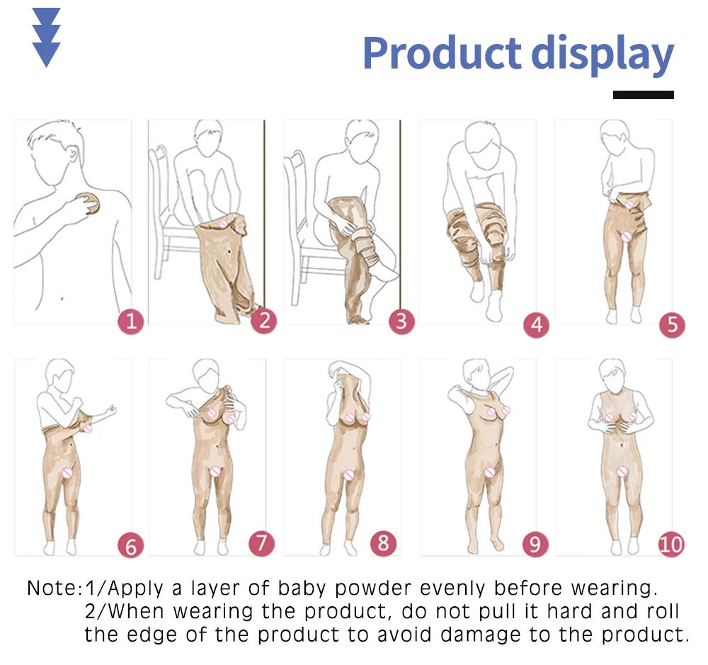 C Cup Silicone Breast Plate Realistic Boobs Breast Forms Vagina Real Pussy Buttocks Bodysuit for Crossdresser Transgender Sissy (11)