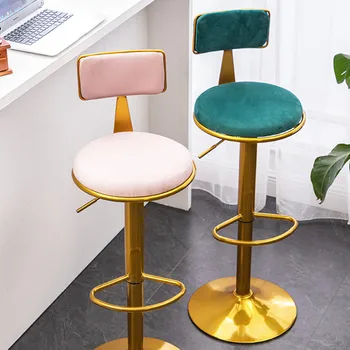 

Northern Europe Simple Ins Bar Chair Bar Chairs Light Luxury Household Lifting Rotating Chair Modern Bar Front Desk Stool