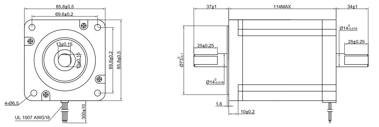 1 осевой шаговый ЧПУ комплект Nema 34 8.5Nm(1204 oz. in) 114 мм+ цифровой шаговый Драйвер 2,4-7.2A 20-80VDC DM860I для фрезерного станка с ЧПУ