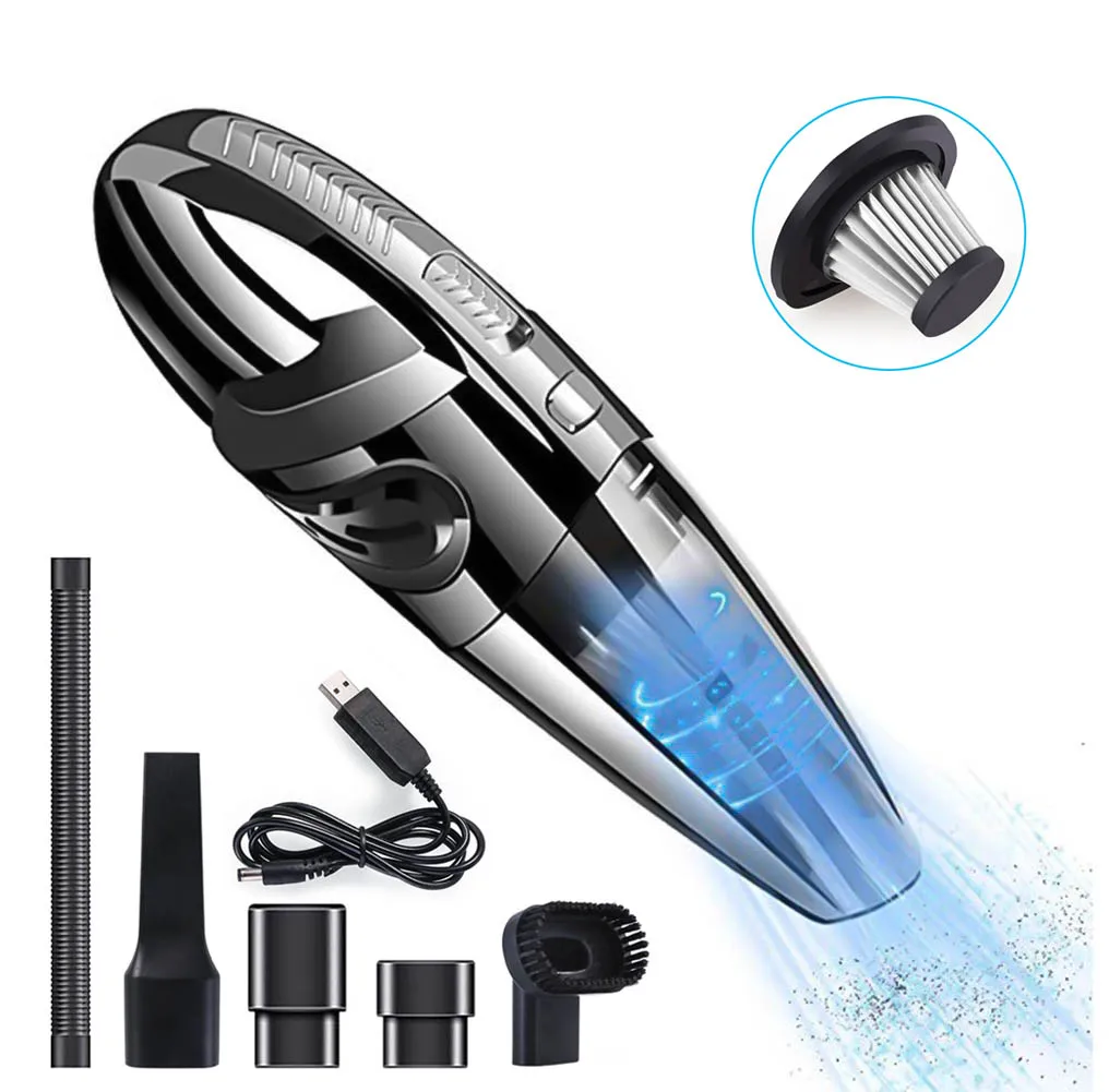 

Mini Car Vacuum Cleaner Portable Rechargeable Cleaner Wet Dry Dual Use Handheld Cordless Car Vacuum Cleaners With Charging Cable