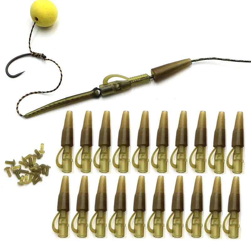 20 Anneaux De Montage Pour Ligne Tressée – Hair Rigs Safety Clip – Pêche Carpe Et Brochet – Neuf