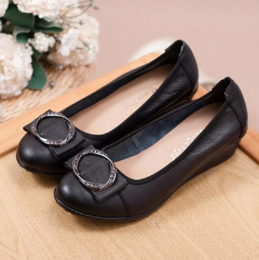 Женские мокасины из натуральной кожи, на мягкой подошве